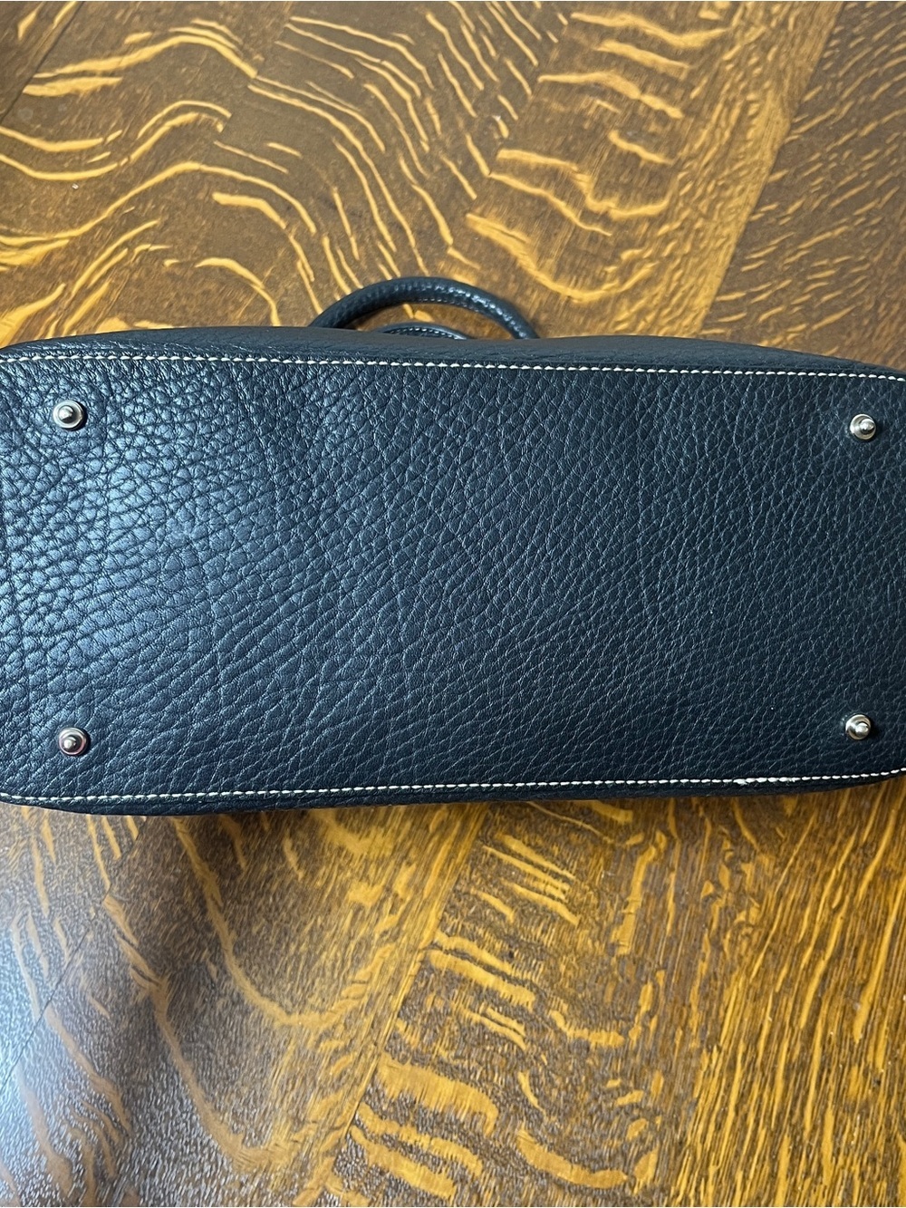 Dooney & Bourke Black Pebbled Leather Satchel with Double Handles - Picture 3 of 7